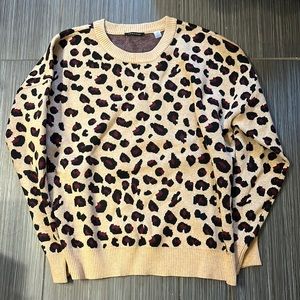 cheetah print sweater